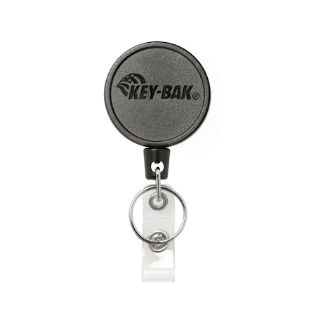 Key-Bak KEYBAK Mid6 Self Retracting Reel - 36 in. DuPont Kevlar Cord, Belt Clip, HC-ID Strap/Split Ring 0006-0804-H